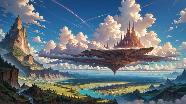 score_9, score_8_up, score_7_up, score_6_up, score_5_up, masterpiece, best quality, intricate detail, sharp focus, ultra detailed, sky, (flying islands:1.2), sky, clouds, fantasy landscape, ethereal, no humans