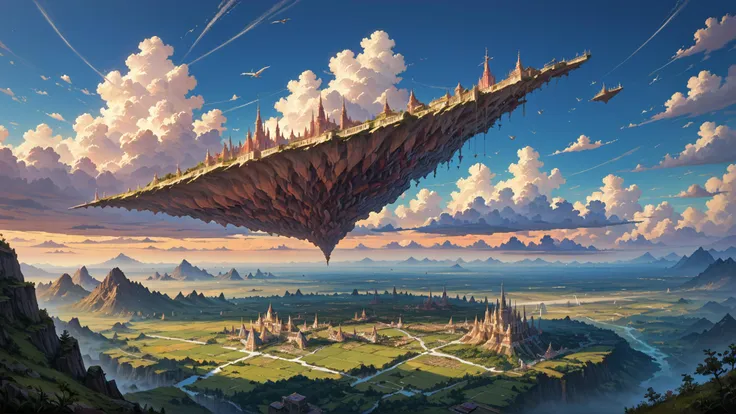 score_9, score_8_up, score_7_up, score_6_up, score_5_up, masterpiece, best quality, intricate detail, sharp focus, ultra detailed, sky, (flying islands:1.2), sky, clouds, fantasy landscape, ethereal, no humans