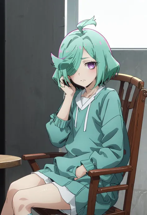 (safe:1.10), best quality, masterpiece, highres, solo, (nemo_anemo_mahoushoujoniakogarete:1.10), sitting, sitting on chair, chair, cowboy shot, looking at viewer, anime_style, 31 <lora:nemo_anemo_mahoushoujoniakogarete:0.80>