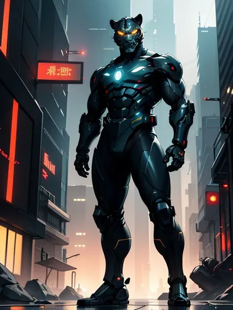 (cyberpunk,shiny,glowing,mechanical parts,joints,military) tiger,yellow theme,no humans,solo,long-focus,tilt-shift,outdoors,full body,cityscape,at night,dim light,glowing eyes,science fiction,dystopian,futuristic,intricate,chinese zodiac,still life,front view,facing viewer,looking at viewer, emotional,harmonious,high budget,moody,epic,gorgeous,perfect lighting,realistic,photorealistic,photographic,photo (medium),real,moody lighting,volumetric lighting,reality ray tracing,8K,HDR,UHD,masterpiece,best quality,highly detailed,high resolution,finely detail,extremely detailed,ultra detailed,wallpaper