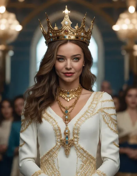 cinematic photo highly detailed portrait of (((ohwx woman))) as an elegant goddess, ornate crown, beautiful symmetrical face, digital painting, artstation, concept art, smooth, clear focus, illustration, greg rutkowski, artgerm, global lighting, detailed and fantasy <lora:kerr_lora_sdxl_v1-000008:1> . 35mm photograph, film, bokeh, professional, 4k, highly detailed
