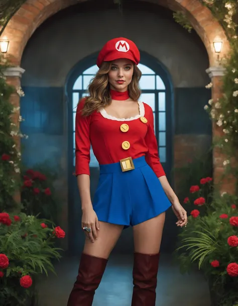 cinematic photo Portrait of (((ohwx woman))) as super Mario, red hat, fantasy, highly detailed, digital painting, artstation, concept art, sharp focus, illustration, art by Tony Sart and artgerm and randy vargas <lora:kerr_lora_sdxl_v1-000008:1> . 35mm photograph, film, bokeh, professional, 4k, highly detailed