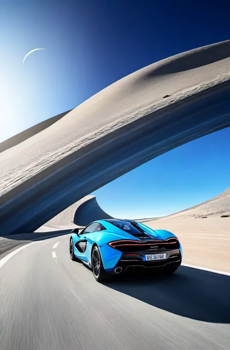 ASCIIral-bismut,A McLaren,speeding on another planet,there is a blue planet in the vast universe ahead,\r\nWide-angle lens,grand narrative,science fiction style,futurism,