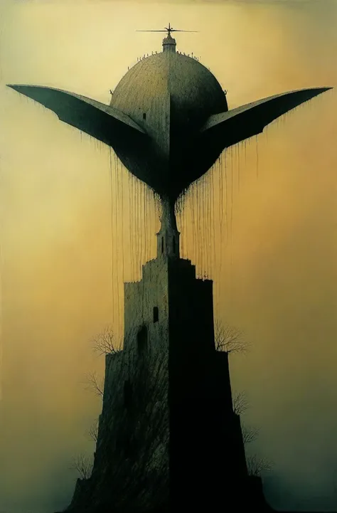 ASCIIby zdzislaw beksinski, (aerial but extremely beautiful:1.4), (masterpiece, best quality:1.4) , in the style of nicola samori,\r\n<lora:add-detail-xl:1>