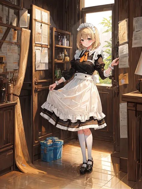 masterpiece, best quality, solo, <lora:har-4:1>, maid,