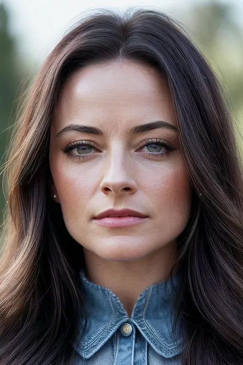 beautiful woman (Koh_LaraPulver:.99), beautiful hair (( Rope braid )), ((portrait)), (closeup:1.2), ((from the waist up)), (( fantastic scenery, clear sky :1.2))  , ((( cute makeup:1.2 ))), natural skin texture, (( Denim skirt and a knit top :1.2)), 24mm, 4k textures, soft cinematic light, adobe lightroom, photolab, hdr, intricate, elegant, highly detailed, sharp focus, ((((cinematic look)))), soothing tones, insane details, intricate details, hyperdetailed, low contrast, soft cinematic light, exposure blend, hdr, faded, now, ("I've got a bad feeling about this.":1.1), (a holy ass is the only thing that would make me go to church on a sunday:1.2)