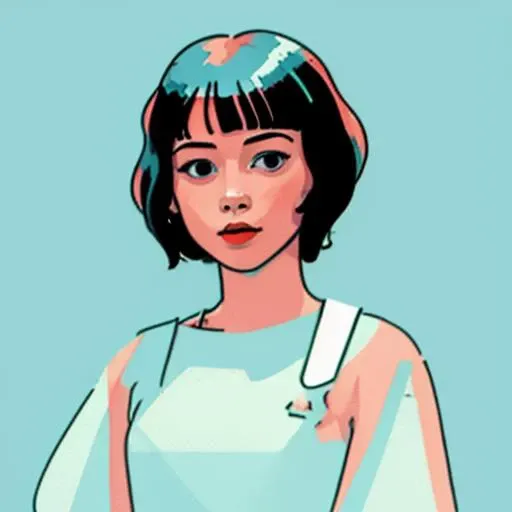 bobcut girl
simple painting style
<lora:Simple line:1>