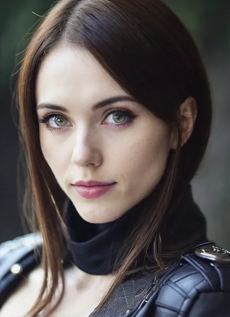 A stunning intricate full color portrait of (sks woman:1), wearing a black turtleneck, epic character composition, by ilya kuvshinov, alessio albi, nina masic, sharp focus, natural lighting, subsurface scattering, f2, 35mm, film grain, <lora:locon_amouranth_v1_from_v1_64_32:1.25>