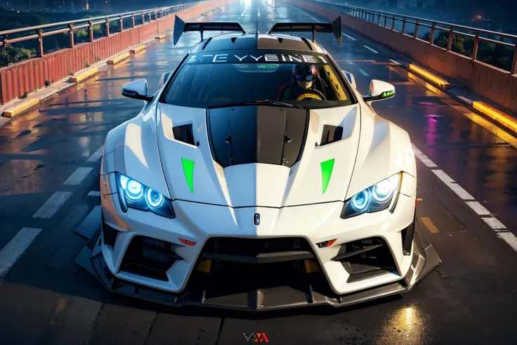 (digital artwork), Super car, wide body kit, modified car, racing livery, raining
masterpiece, best quality, realistic, ultra highres, depth of field,
(full dual colour neon lights:1.2), (hard dual colour lighting:1.4), (detailed background), (masterpiece:1.2), (ultra detailed), (best quality), intricate, comprehensive cinematic, magical photography, (gradients), colorful, detailed landscape, visual key,