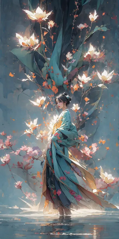 buyao,((1girl)),(Masterpiece:1.2, high quality), (pixiv:1.4),bamboo,waterfall <lora:anxiang:0.65> \