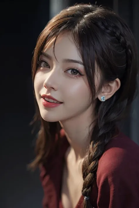 1girl,photorealistic,naughty face, white hair,rolling_eyes,ahegao, open mouth, evil smile, srtong wind,twin_braids, earrings, jewelry, animal,