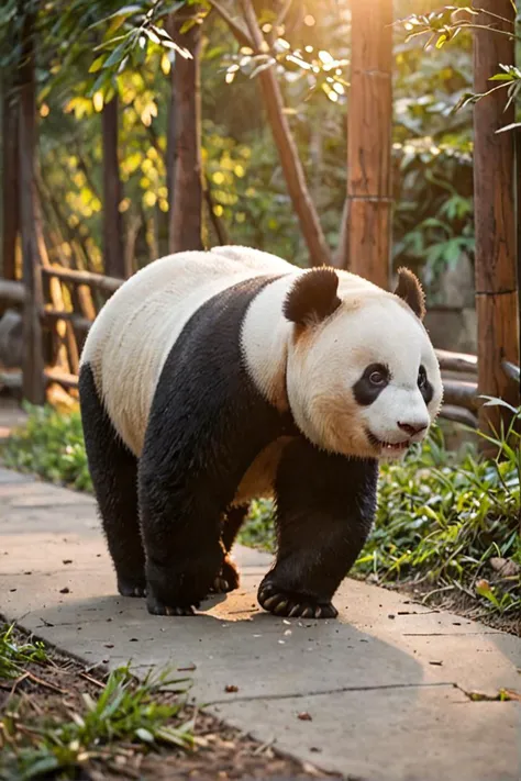a giant panda is walking, soft lighting, film grain, full body, epiCPhoto, <lora:pytorch_lora_weights:0.5>, <lora:picxer_real:0.7>, <lora:more_details:0.6>