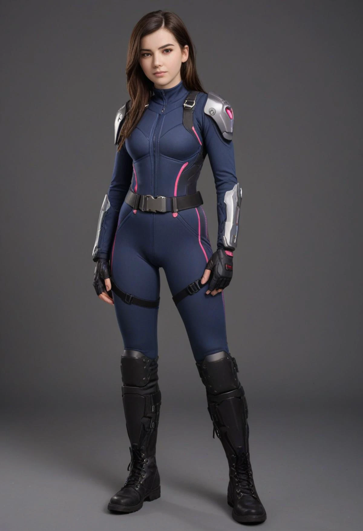 score_9, score_8_up, score_7_up, score_6_up, score_5_up, score_4_up, rating_questionable, 1girl, (D.Va (Overwatch), owdva:1.4), (soldier wearing Sleek jumpsuit with integrated body armor, tactical belt, combat boots, helmet with night vision:1.4), amazing quality, very aesthetic, absurdres, intricate details, 8k.