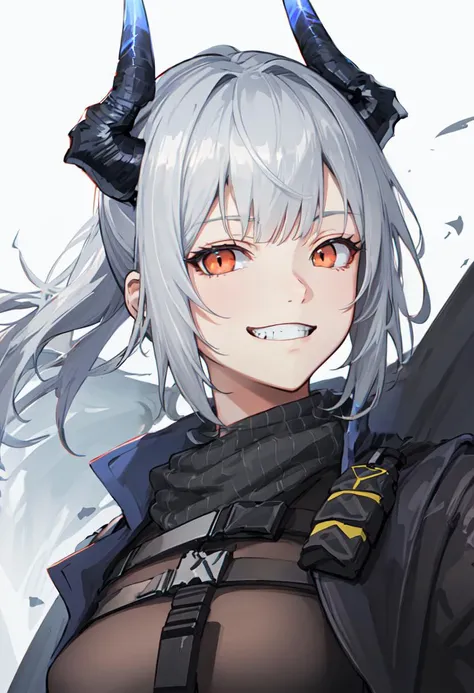 best quality, masterpiece, highres, solo, (liskarm_arknights:1.10), evil grin, evil smile, grin, portrait, looking at viewer, 38 <lora:liskarm_arknights:0.80>