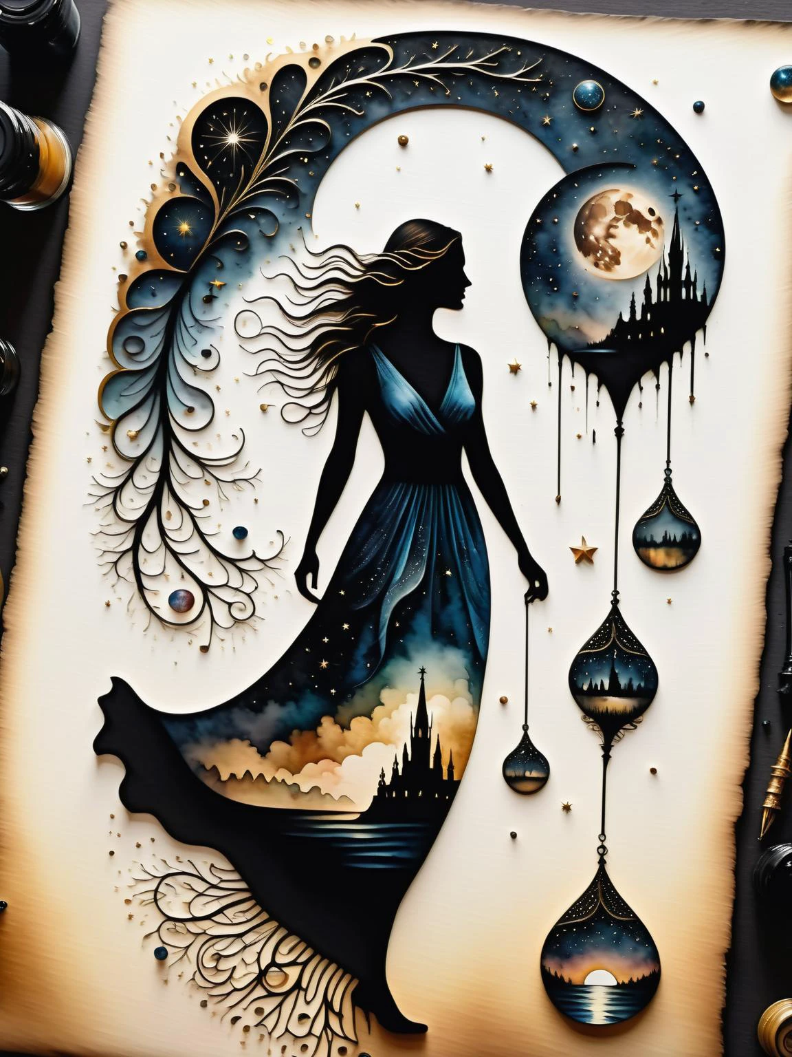 SDXL Ink Stains