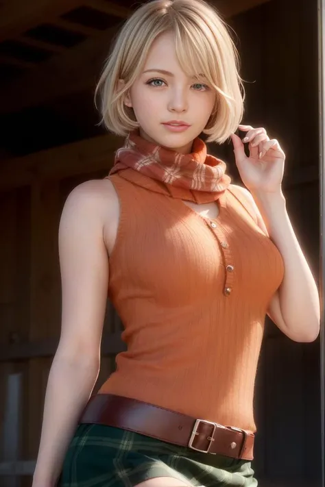 masterpiece, (photorealistic:1.4), best quality, beautiful lighting, 1girl, solo, long hair, straight hair, breasts, lips, realistic, (extremely detailed CG unity 8k wallpaper), intricate, high detail, sharp focus, dramatic, beautiful girl , RAW photo, 8k uhd, film grain, caustics, subsurface scattering, reflections, (cowboy shot),
<lora:ashley:0.4>, ashley, short blonde hair, ((orange sweater)), (red scarf:1.3), (green tartan skirt)
best quality, highres,