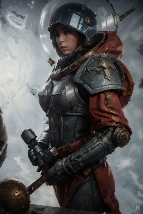 1girl, (photographic:1.3), (RAW photo:1.3), (ultra wide lens:1.3), (far shot:1.3), (selfie shot:1.3), ((AM146_Anna_L)), (an astronaut taking selfie floating on space:1.4), soldier, spacesuit, rifle, fighting, war, battle, (helmet on:1.3), (infinite space behind her:1.3), (no gravity:1.1), soft lighting, film grain, Fujifilm XT3, dslr, masterpiece, best quality, realistic, high-quality, realistic works, ultra-high details, 8k uhd, real skin materials, <lora:add_detail:1>, <lora:LowRA:0.5>, astra militarum, imperial guard, wh40k, <lyco:whsororitas_v4:.3>, <lyco:ww1ger_v0.1:.7>, blue spacesuit, armor, detailed eyes, sharp focus, <lyco:Saint Celestine MK1 by CARAXES:.5>