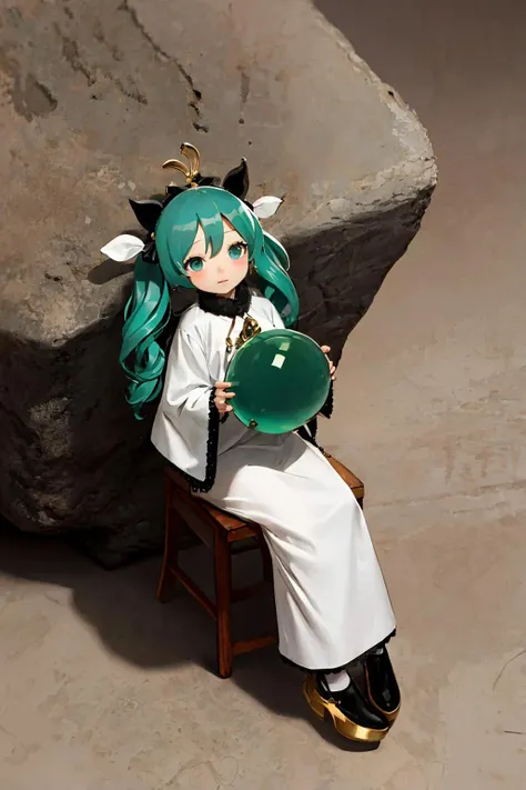 masterpiece, best quality, <lora:gem:1>,no humans,,gem,jewelry,stone,gem girl,leaf,hatsune miku, green hair,twintails,