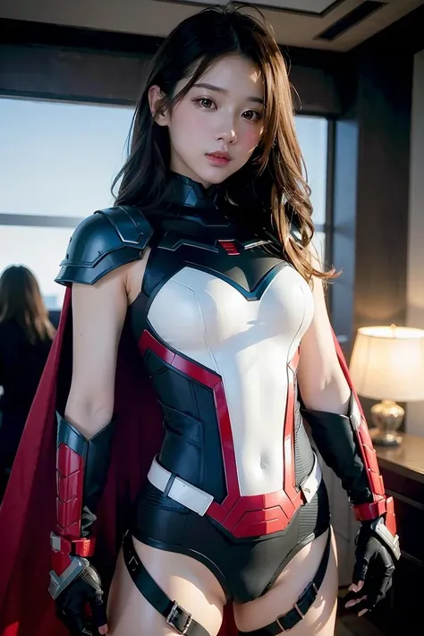 (8K、Raw photography、Highest quality、masterpiece:1.2),(Black Hair、Dark Eyes:1.9),(Plug Suit:1.6)、View your audience,Viewed from the front,White skin,(:1.3)、(Tight waist:1.6)、(Clothes that accentuate the shape of the breasts:1.0)、(Big Breasts :1.3)、Slim figure、Ultra-high resolution,beautiful,beautiful fece,(One person、No background:1.9),whole bodyボディー,Japanese women,(reality的:1.37)、Photon Mapping,reality、(Baby-faced and cute: 1.2)、(Cute Smile: 1.8)、(Round face: 1.8)、Radio City、Physically Based Rendering、Depth of field rally background、photograph, (I can see your knees、Thigh close-up:1.8),(:1.6),whole body、Great quality