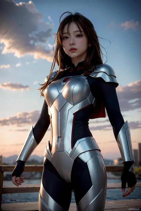 (masterpiece), best quality, perfect face, 1girl, superhero armor suit, <lora:Spicyuuu-02:1>