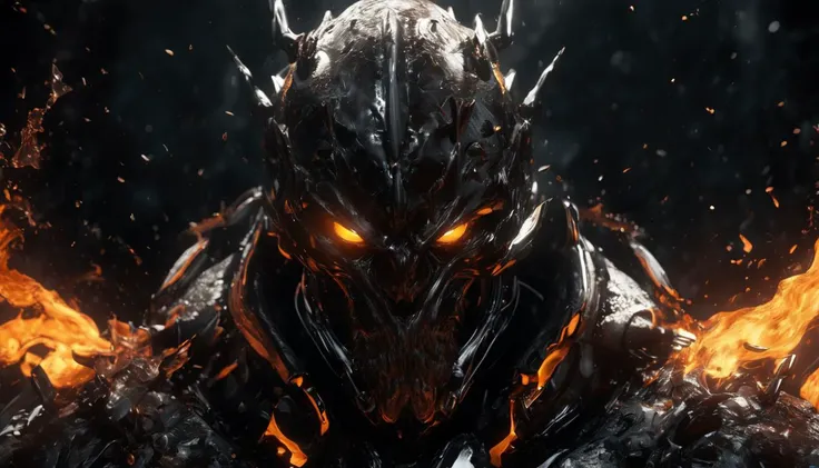 An epic masterpiece photo of a powerful brutal cyber ((Russian inquisitor)) from Hell, fire, flames, smoke, chrome, black carbon, horror, scary, terrifying, nightmare, (cinematic shot, RAW photo, 8k hd, volumetric fog, high res, intricate, professional), subsurface scattering, detailed, realistic, 8k uhd, high quality