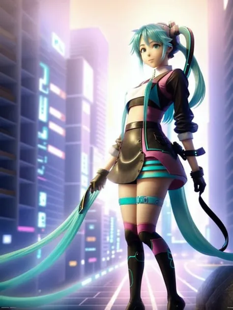 1girl, portrait, hatsune miku,hand in hand (vocaloid), magical mirai (2015),city   of the future,masterpiece, best quality, beautiful lighting, <lora:hatsuneMikuMagical_improved:1>, girl, city   of the future,masterpiece, best quality, beautiful lighting, portrait, <lora:nadiaLaArwall_vRetroAnime:1> nadia la arwall, by Greg Rutkowski