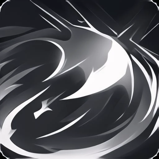 q skill icon,8k,high quality,black theme