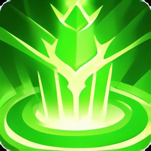 q skill icon,8k,high quality,light green theme