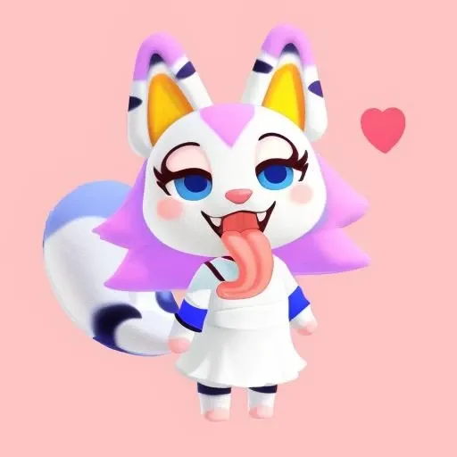 female, feminine, (animal, anthro, furry:1.2), cute, chibi, <lora:aca:0.9>, <lora:long_tongue:1>, lngtng, mouth open, tongue out, long tongue