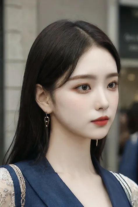 1 girl, detailed face, earrings, upper body, fashion design clothes, <lora:Irene_v1.4:0.4> <lora:Winter_v2D:0.3>