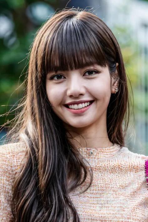 <lora:LisaBlackpinkBRAv2:0.8>, (photorealistic, a picture of a lisa blackpink:1.4), smile, teeth, grin, (masterpiece, best quality, beautiful quality, detailed lighting, extremely detailed skin, extremely detailed hair, shadows, 8k, 1girl:1.2), <lora:add_detail:1>, looking at viewer, (High Key Lighting), masterpiece, top quality, best quality, official art, unity 8k wallpaper, highres, ultra-high res, ultra-detailed, beautiful and aesthetic