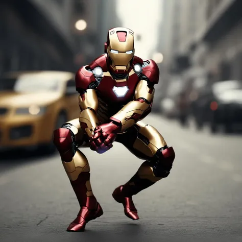 <lora:Gangnam_Style_Dance:1.3>, gangnam_style_dance, photorealistic photo of Iron Man on the ground, street background, photo realistic, action shot, character portraits, insane detail, epic, 8k, masterpiece, best quality,