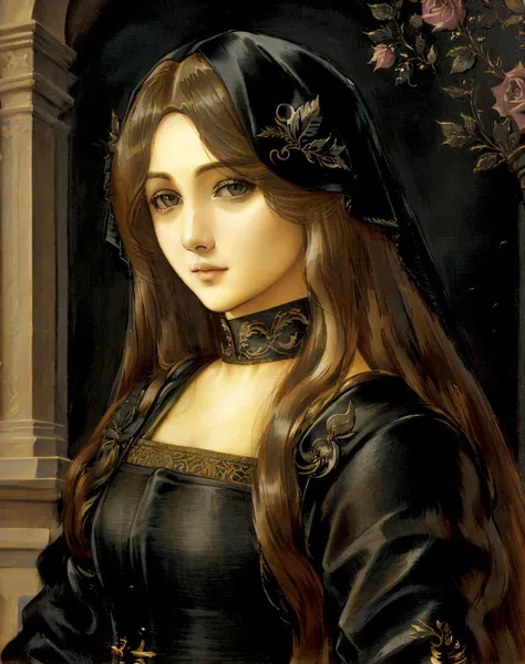 renaissance,
<lora:m3d:0.75>, beautiful m3d_woman, a woman with long hair wearing a black dress , perfect m3d_body, perfact m3d_face
,painted in renaissance style <lora:renaissance:0.9>