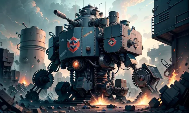 <lora:dieselpunkai:.4>, dieselpunkai, complicated machine, ww1
