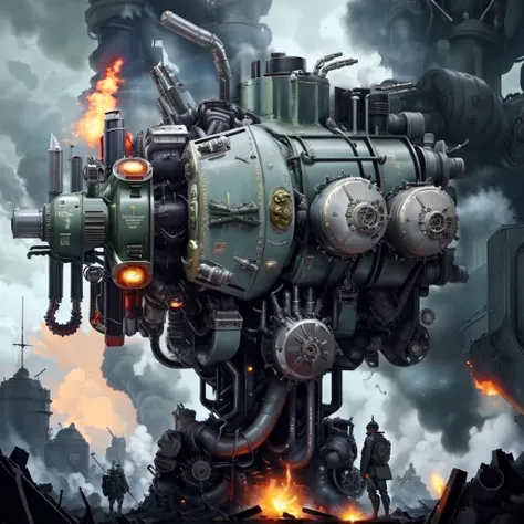 <lora:dieselpunkai8:1>, dieselpunkai, difference engine badass ww1