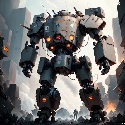 <lora:dieselpunkai8:1>, dieselpunkai,   male, military   robotic body parts ,  demonic