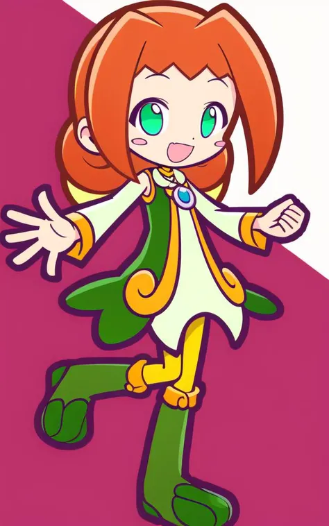 <lora:pyo_ally:0.8:lbw=ALL> kawaii pyo_ally cute 1girl, green eyes, purple pendant, orange hair, medium hair +++ yellow pantyhose, green dress, lightgreen shirt, green boots +++ smile fang, armpits, bare legs soles focus, +++ extremely quality extremely detailed deep-silky-healthy-lackwarm-foundational-soft-skin, illustration high resolution, contrapposto glow shine like opal, <lora:_flat2:-0.3:lbw=ALL> <lora:_hipoly3DModelLora_v20:0.3:lbw=NF> hiqcgbody ++ Faint lips,UC:realistic cute anime face cinematic angle at the front dynamic pose