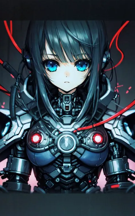 (masterpiece), (best quality), (high resolution), hyper detailed, solo, girl, detailed_background,buried under cables, dim light, cyborg girl <lora:ryouramiyav2:0.9>