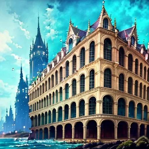1girl, ocean,sea,building,diving,OCEAN city <lora:moonstone:1>