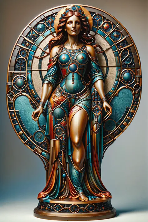 fullbody (mad_colored_mosaic:1.2) statue by alphonse mucha <lora:Colorful_Mosaic_SDXL:1.5> <lora:ral-copperwire:0.35> (ral-copperwire:0.8), <lora:EnvyBetterHiresFixXL01:1>, masterpiece, best quality, ultra high res, (photorealistic, realistic:1.2), deep shadow, raw photo, film grain, Fujifilm XT3, 8k uhd, dslr