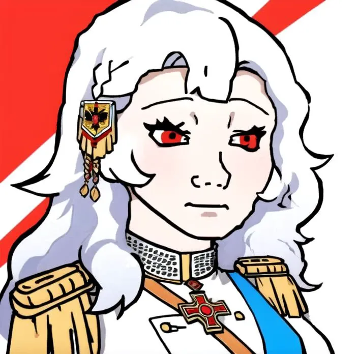 alpha_1918, 1girl, red eyes, hair ornament, white jacket, epaulettes, uniform,
,
long hair, white hair, solo,
<lora:character_ alpha_1918:0.85> <lora:character_style_ wojak:0.85> wojak, (masterpiece, best quality), intricate details, 8k, artstation, wallpaper, official art, splash art, sharp focus