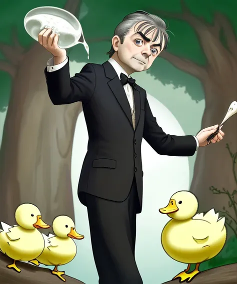 And Rowan Atkinson ate the space and spread upon it the churned milk of the (soymilk and duckling tree)