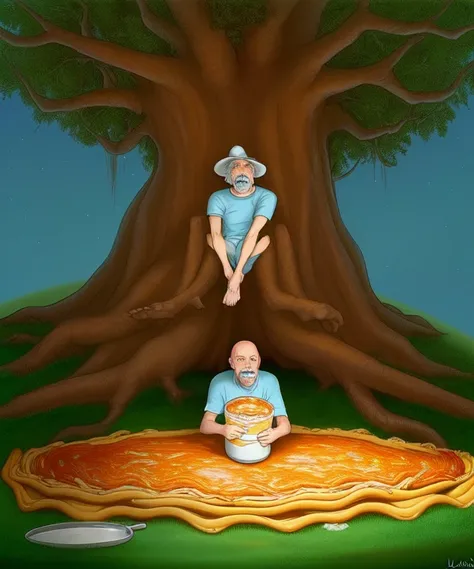 And Erick Avari sat on the space and lay upon it the churned milk of the (lasagna tree)