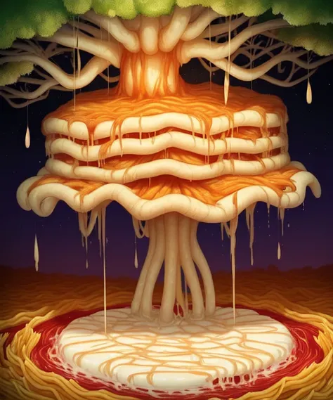 And Donald Trump sat on the world and dropped upon it the churned milk of the (lasagna tree)