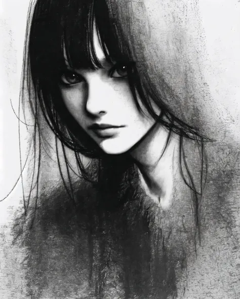 SLE, (sketch:1.3), (charcoal), black and white, greyscale, detailed, (white), (high contrast:1.3)
BREAK
1girl, face, realistic indistinct sketch of a girl leaning forward, harsh scribbled drawing on white paper, close-up, beautiful, harsh lighting, shadow, (outline):1.5
AND
white chalk scribbles against a (black_background), (scratches), (black:1.2), (white:1.5), high contrast, cinematic
