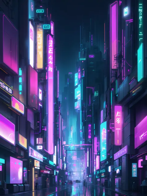 digital painting, neoncore, a techno-pessimist scifi vertical metropolis edge of reality, masterpiece<lora:EnvyNeoncoreXL01:0.3>