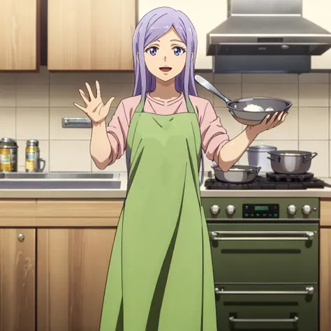masterpiece,highres,high quality,extremely detailed,solo,
<lora:AnjuEmma001:0.7>,smile,open mouth,
AnjuEmma,1girl,
purple hair,
shirt,apron,cooking,
full body,