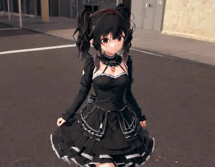 <lora:Kaori_Kadowaki:1>, wearing a black idol dress <lora:xl_idol_dress-2.0:1>