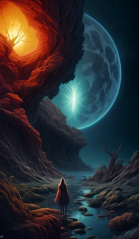 a surreal Bioluminescent, very very very cute Silene in a happy world by Daniel Merriam, Trending on Artstation, oil on Canvas by Elena Zhurikhina and Goro Fujita and Charlie Bowater, octane render, 4k, 8k, HD,abstract dream, space, intricate, grand scale, alone, cinematic film still, insane detail, sharp focus, depth of field, realistic lighting, (realistic perspective), complex, (multiple subjects), 4k HDR,<lora:add_detail:0.5> <lora:more_details:0.25> <lora:20230530123038:0.25>