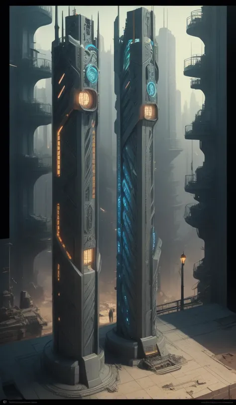 a double helix dna cyberpunk steampunk carved pillar, high details, lineart, by vincent di fate and joe fenton, inking, screen print, masterpiece, trending on artstation, sharp, high contrast, hyper - detailed,, hd, 4 k, 8 k